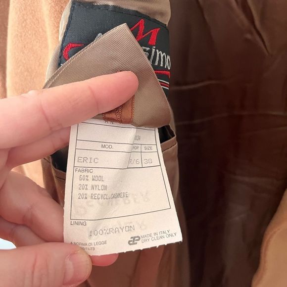 Massimo | made in Italy | vintage camel cashmere and wool bend dress jacket - Picture 4 of 9